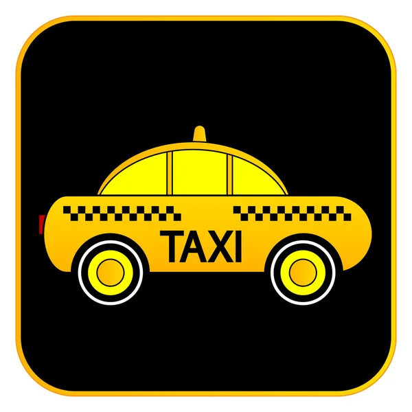 Táxi carro botão — Vetor de Stock