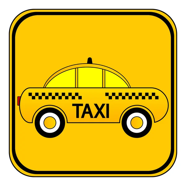 Bouton Taxi voiture — Image vectorielle