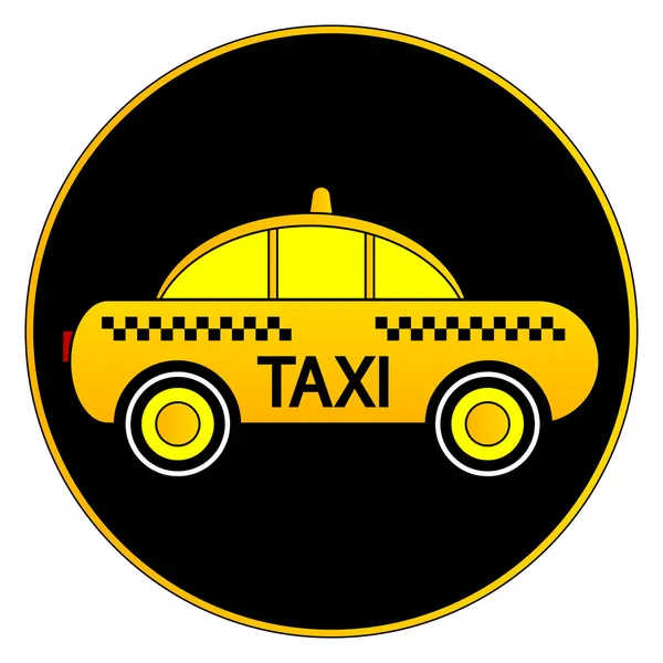 Taxi autó gomb — Stock Vector