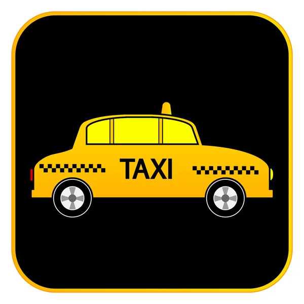 Taxi autó gomb — Stock Vector