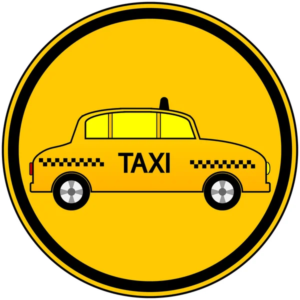 Bouton Taxi voiture — Image vectorielle