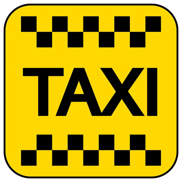 Taxi car button — Stock Vector