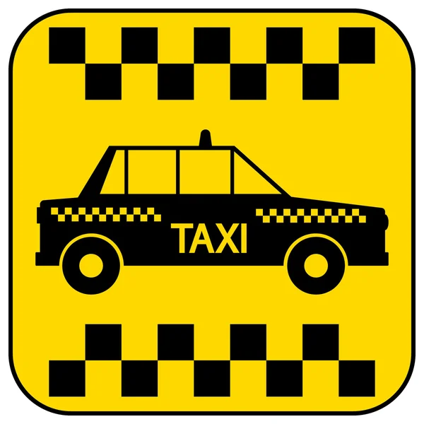 Bouton Taxi voiture — Image vectorielle