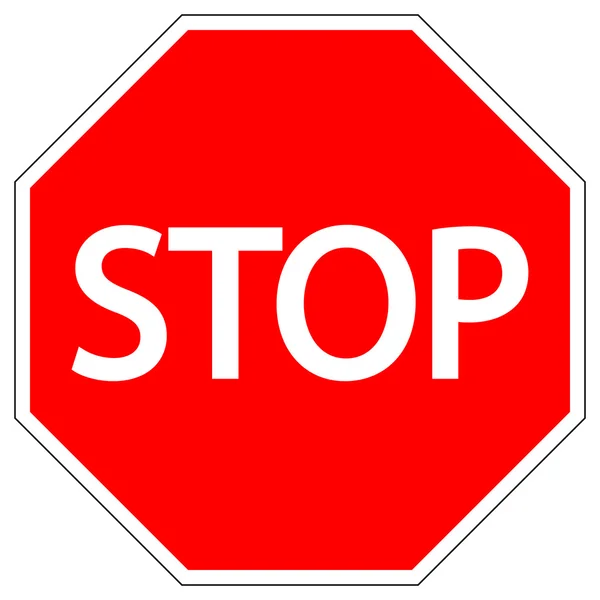 Stop road sign — Stock Vector