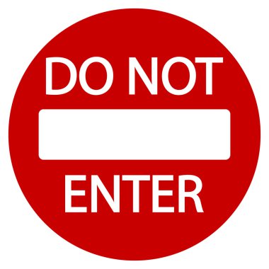 Do not enter road sign clipart