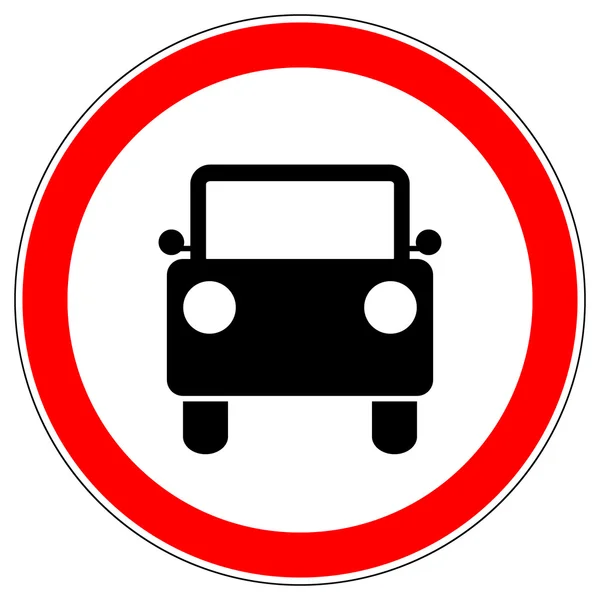 Do not drive car road sign — Stock Vector