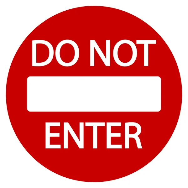 Do not enter road sign — Stock Vector