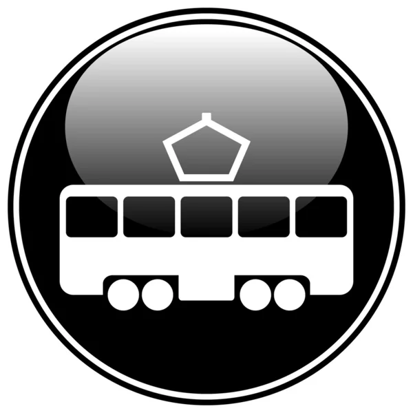 Tram button — Stock Vector