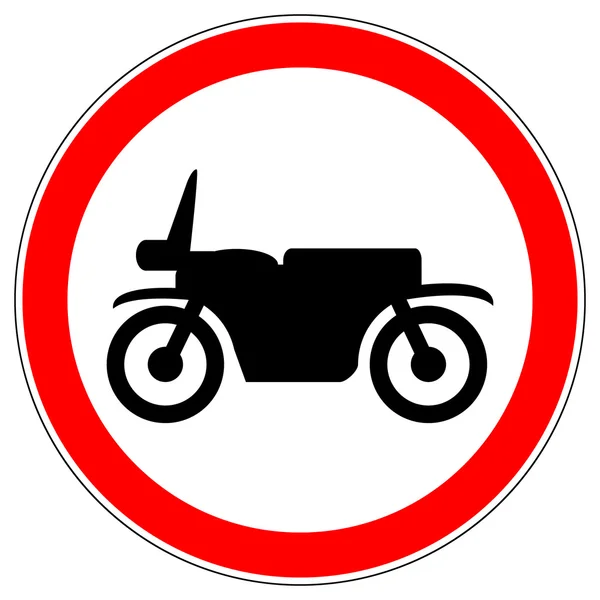 ないオートバイの道路標識 — ストックベクタ