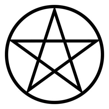Pentagram kutsal kişilerin resmi