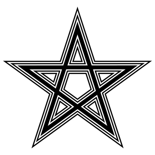 Ikona pentagram — Stockový vektor