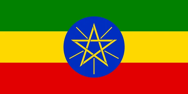 Bandeira da Etiópia — Vetor de Stock