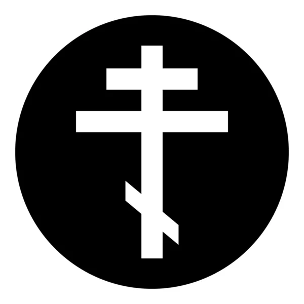 Religiösa ortodoxa cross knappen — Stock vektor