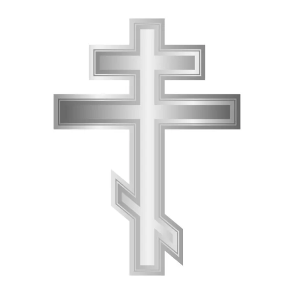 Religieuze orthodoxe kruis pictogram — Stockvector