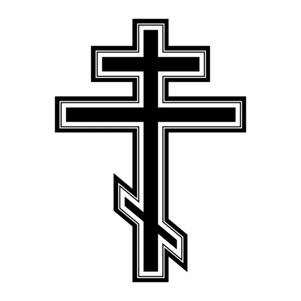 Icona della croce ortodossa religiosa — Vettoriale Stock