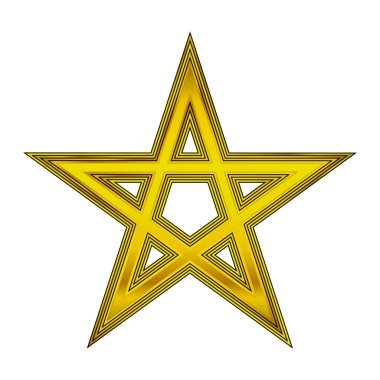 Altın pentagram Icon
