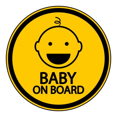 Baby on board sign clipart