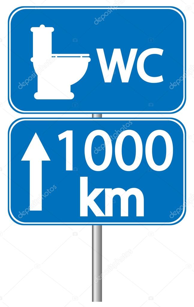 Toilet roadsign