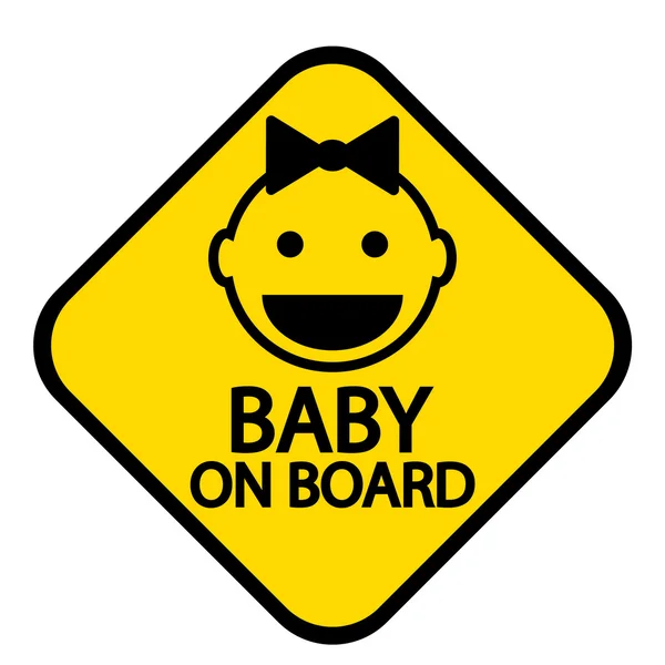 Baby na palubě znamení — Stockový vektor
