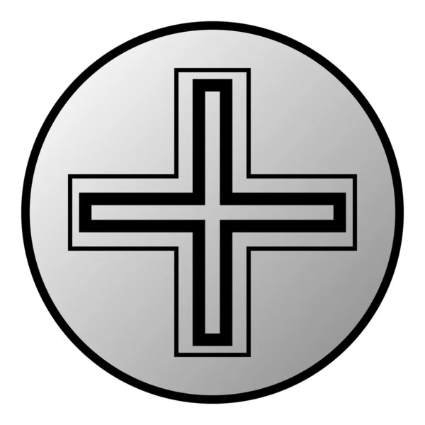 宗教的な十字ボタン — ストックベクタ