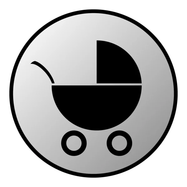 Botón Pram — Vector de stock