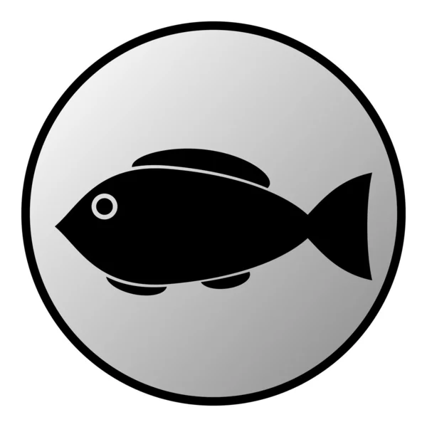 Кнопка риби — стоковий вектор