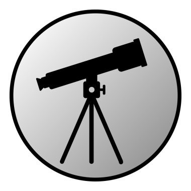 Telescope button clipart