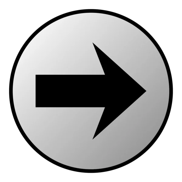 Bouton fléché signe — Image vectorielle