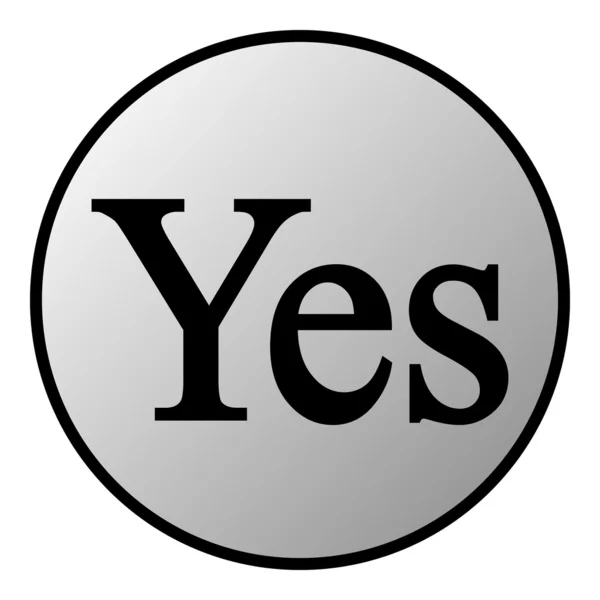 Yes button — Stock Vector