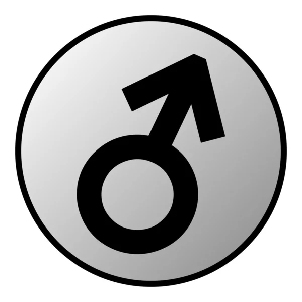 लिंग पुरुष प्रतीक बटन — स्टॉक वेक्टर