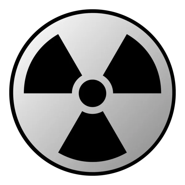 Radiation sign button — Stock Vector