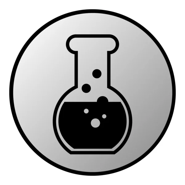 Laboratory glass button — Stock Vector