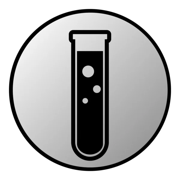 Laboratory glass button — Stock Vector
