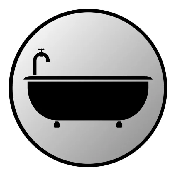 Bouton baignoire — Image vectorielle