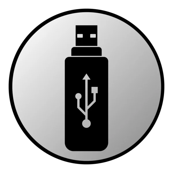USB flaş butonu — Stok Vektör