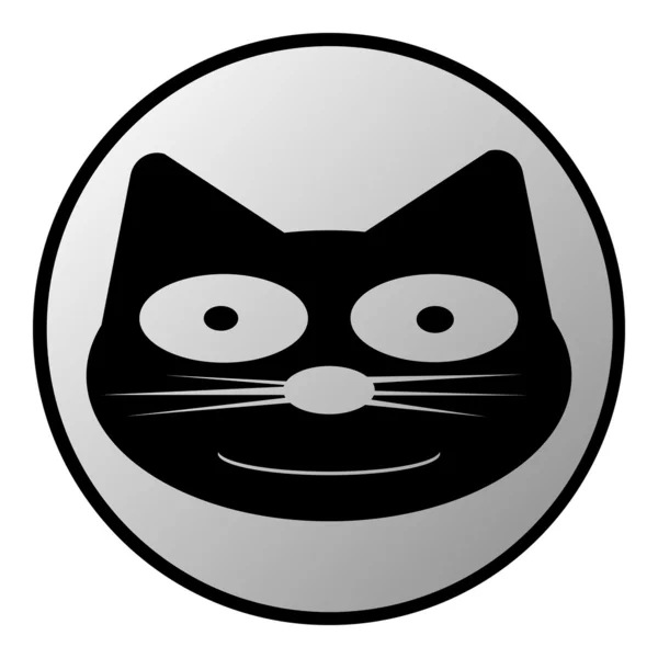 Katt-knappen — Stock vektor