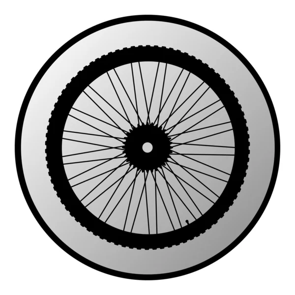 Bicycle wheel button — Stock Vector