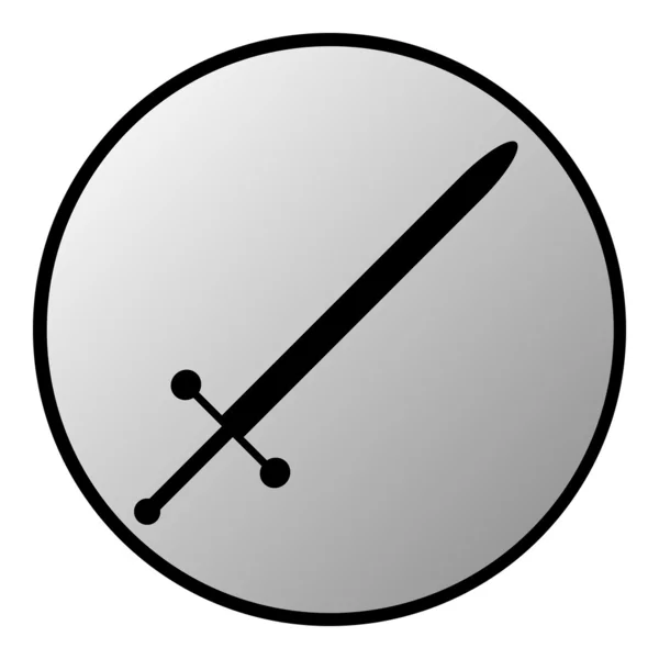 Sword button — Stock Vector