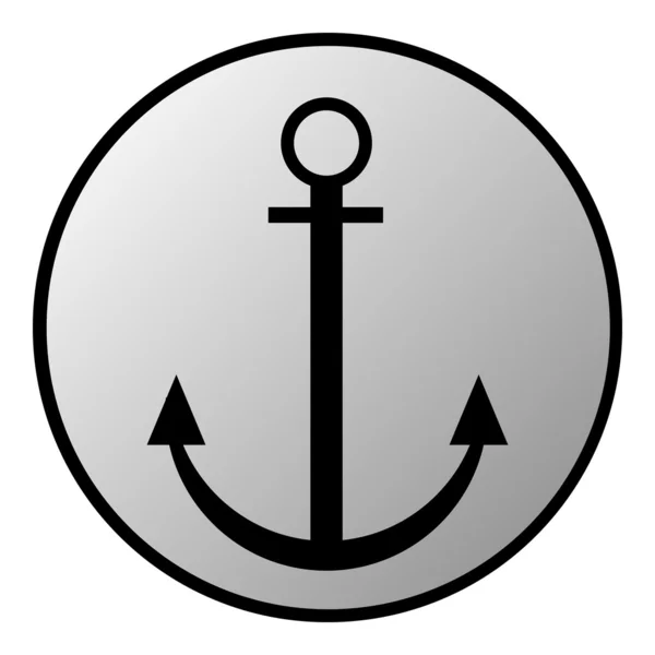 Anchor button — Stock Vector