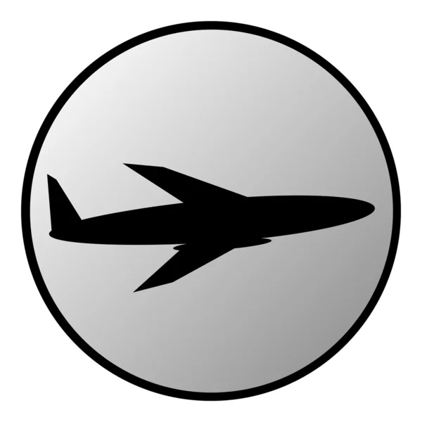 Airplane button — Stock Vector