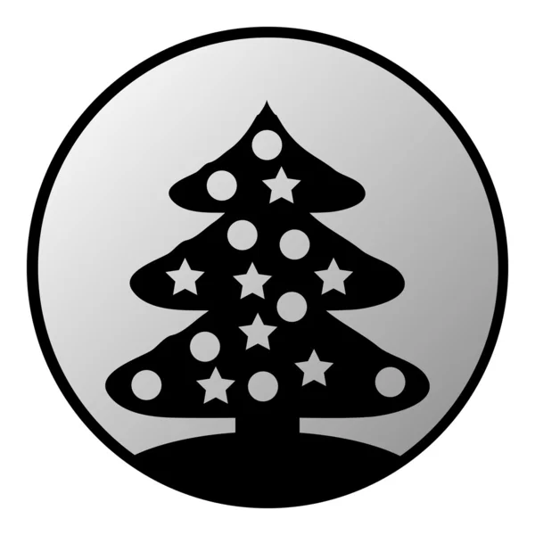 Christmas Tree button — Stock Vector