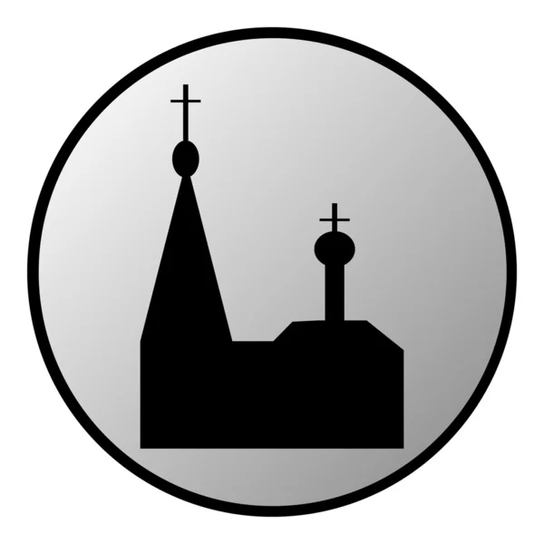 Orthodox church button — Stock Vector