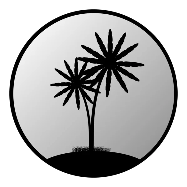 Botón Palm — Vector de stock