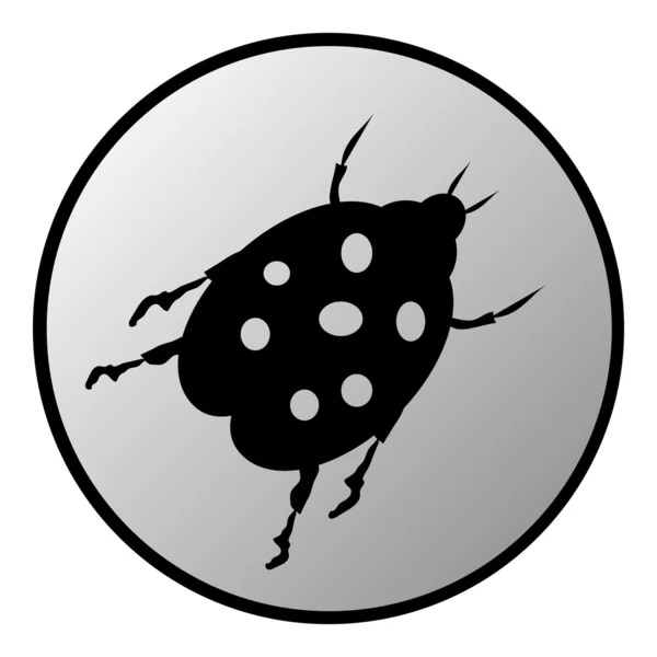 Pulsante bug — Vettoriale Stock