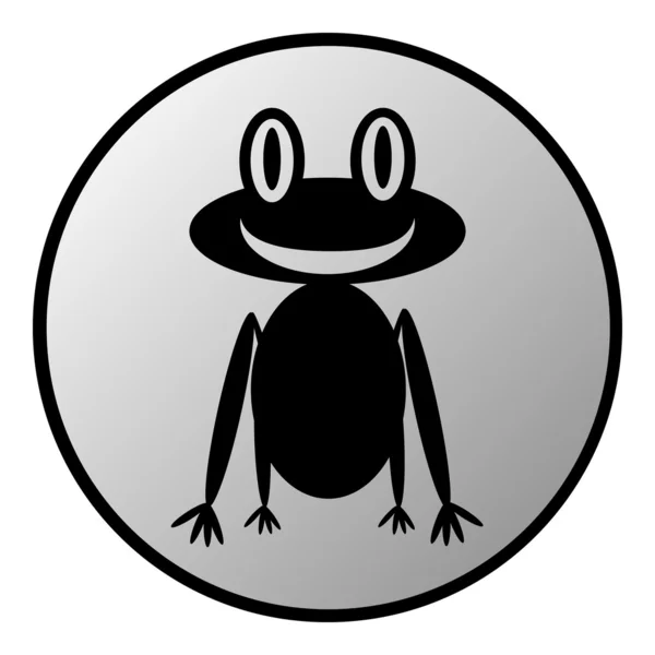 Przycisk żaba — Wektor stockowy