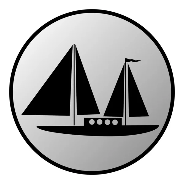 Segelschiffknopf — Stockvektor