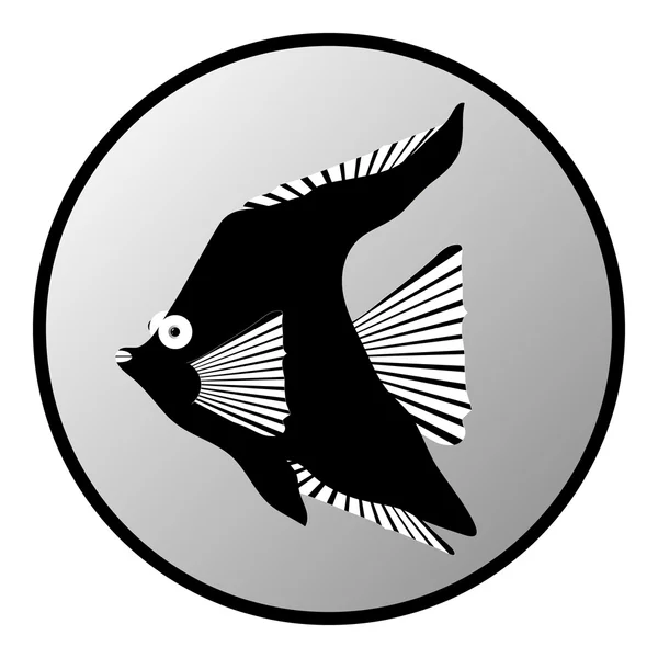 Bouton poisson tropical — Image vectorielle
