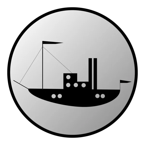 Ship button — Stock Vector