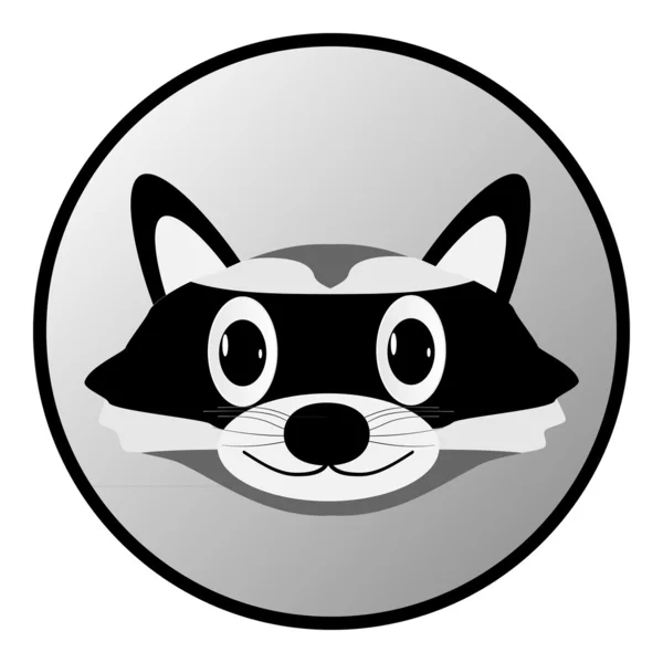Botón mapache — Vector de stock