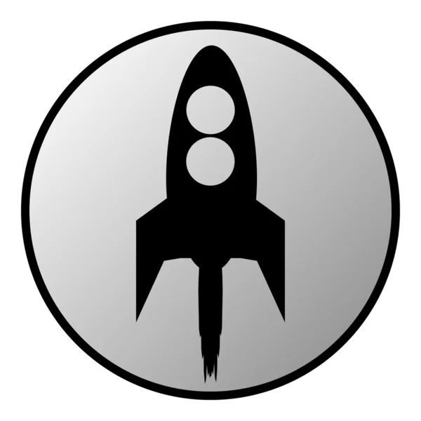 Starting rocket button — Stock Vector